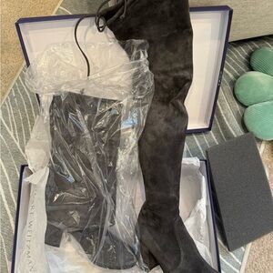 Stuart Weitzman Slate Suede Boots